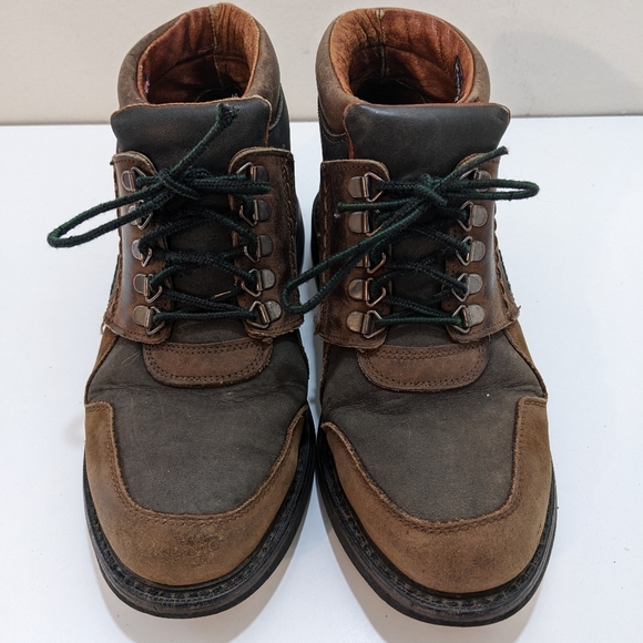 Dexter Boots Thinsulate Thermal Insulated Shoes Mens Size 9 Brown w/ Green.